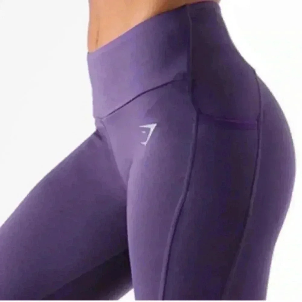 Gymshark dry sculpture leggings rich purple - Picture 3 of 10